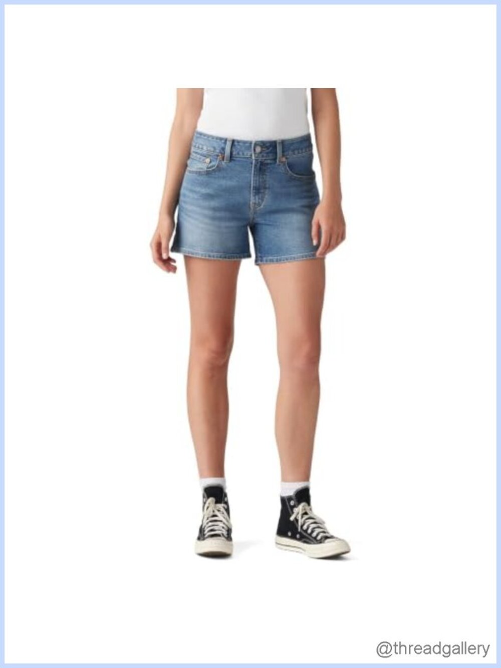 Levi's A-line Mid Rise Denim Shorts Regular Fit Summer Jean Shorts